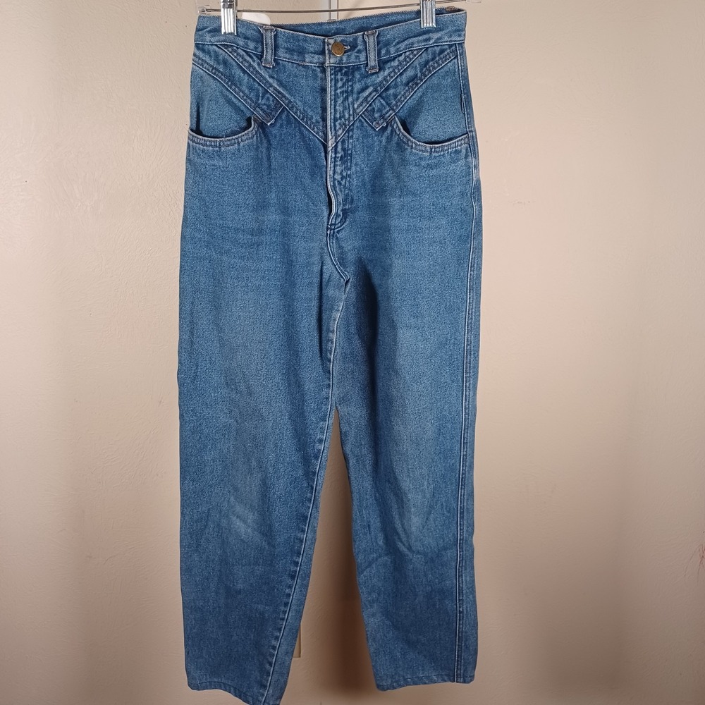 Rocky Mountain Womens Vintage 80s Western Yoke Front Tapered‎ Rodeo Jeans